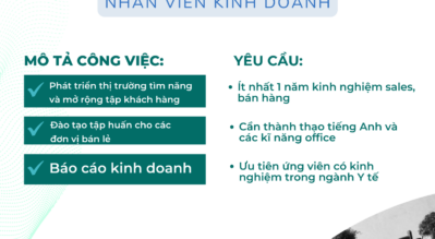 Karma Medical Vietnam Thông Báo Tuyển Dụng Nhân Viên Kinh Doanh